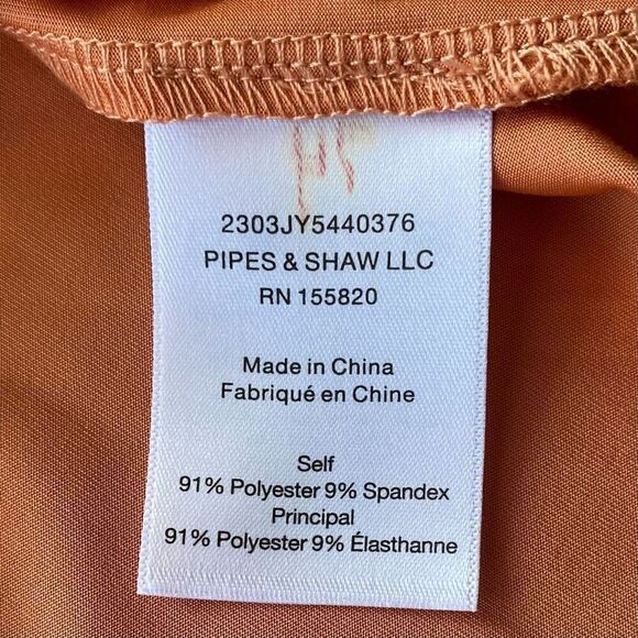 Veronica Beard Kusumi Orange Keyhole Cutout Halter Neck Top NWT Size Extra Large - Picture 5 of 9